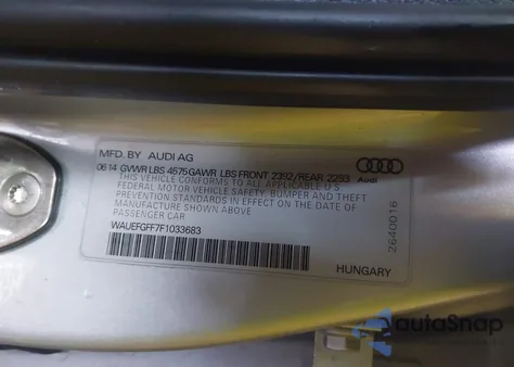 2015 Audi A3 2.0T Premium z USA, uszkodzony, nr VIN WAUEFGFF7F1033683